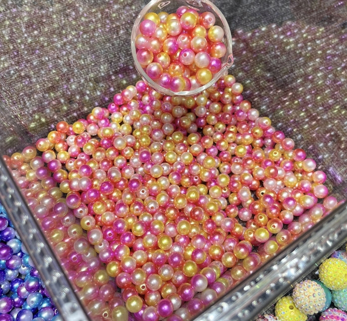 Wholesale One Spoon 10mm Mermaid Beads Abs Pearl Straight Hole Beads & 20MM Diamond BubbleGum Beads One Spoon